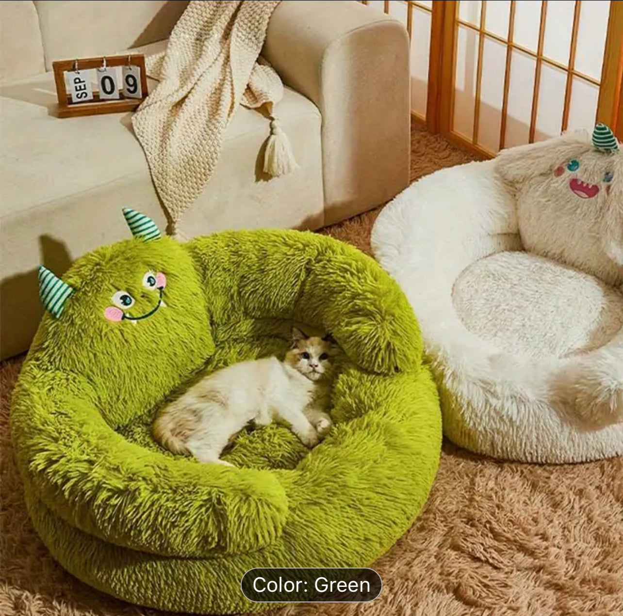 Green Monster Pet Bed