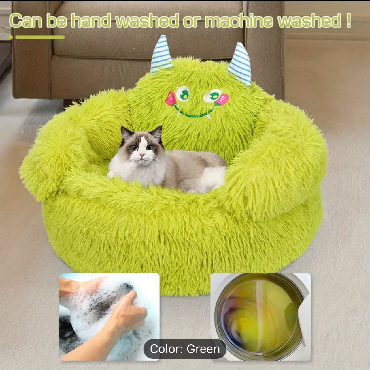 Green Monster Pet Bed